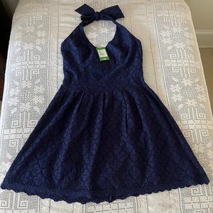 NEW with tags Lilly Pulitzer Ross Dress navy eyelet women’s size 12